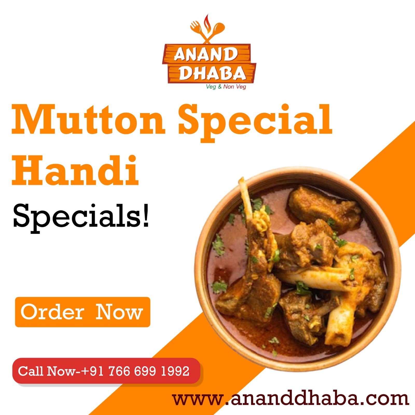  Mutton Special Handi at Anand Dhaba