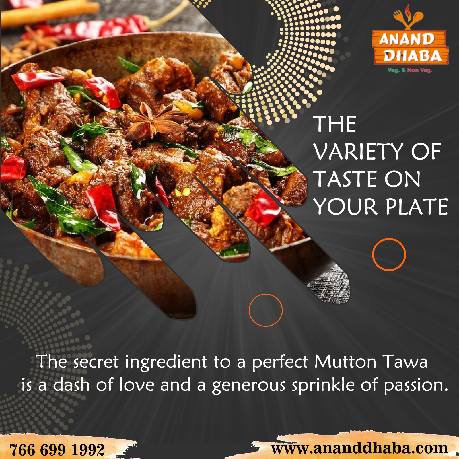 Taste perfection with our signature Mutton Tawa
